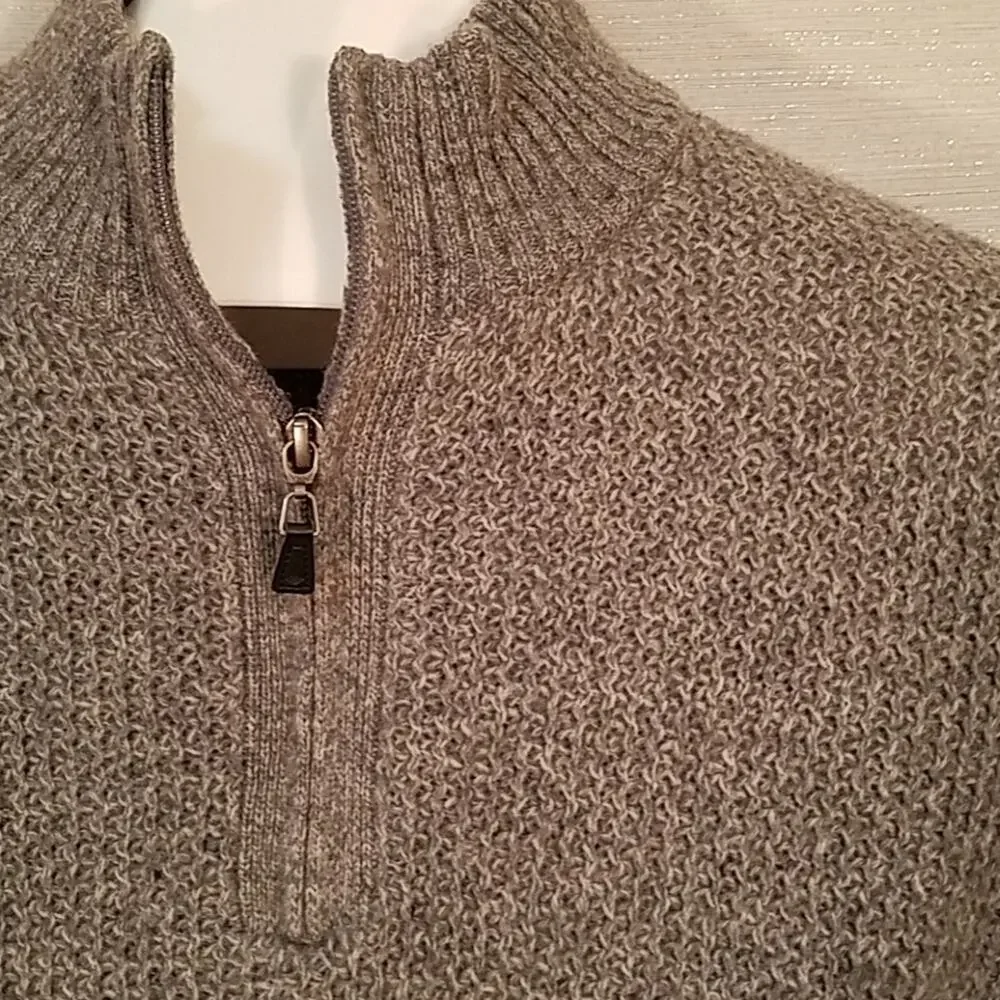 Joseph Abboud Grey 1/4 Zip Sweater